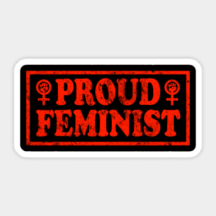 Proud Feminist Feminism Activist Design Sticker